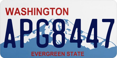 WA license plate APG8447