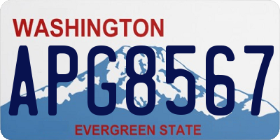 WA license plate APG8567