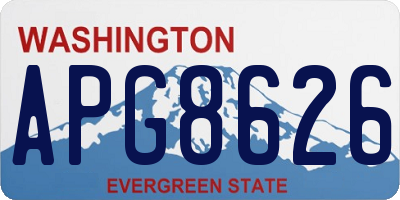 WA license plate APG8626
