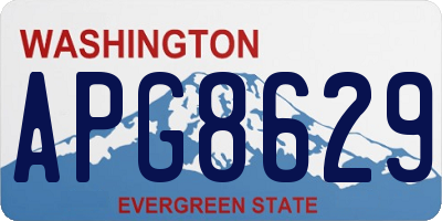 WA license plate APG8629