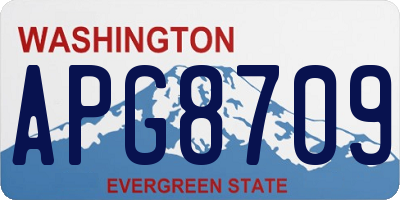 WA license plate APG8709