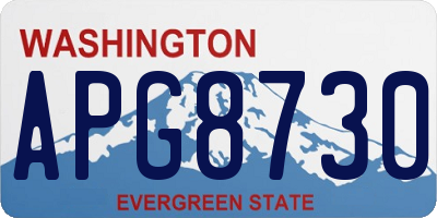 WA license plate APG8730
