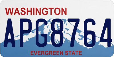 WA license plate APG8764