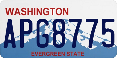WA license plate APG8775