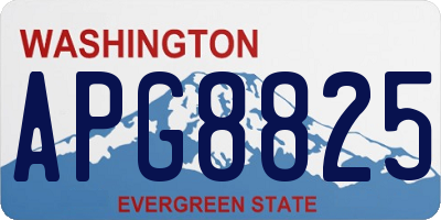 WA license plate APG8825