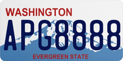 WA license plate APG8888