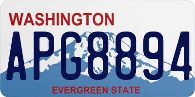 WA license plate APG8894