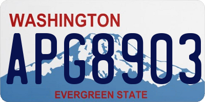 WA license plate APG8903