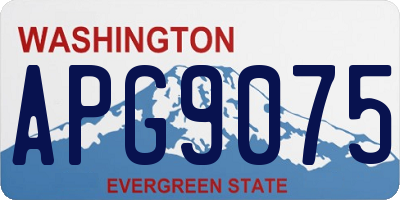 WA license plate APG9075