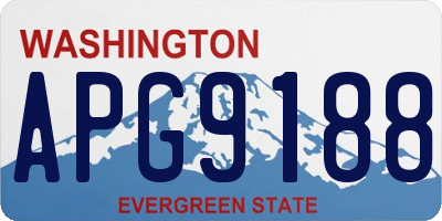 WA license plate APG9188