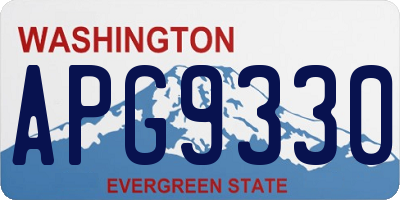 WA license plate APG9330