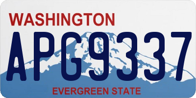 WA license plate APG9337