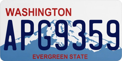 WA license plate APG9359