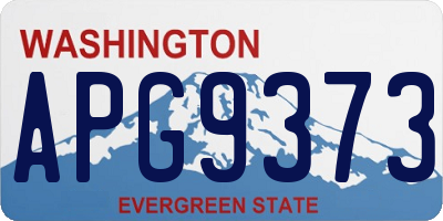 WA license plate APG9373
