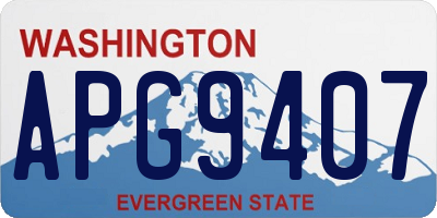 WA license plate APG9407