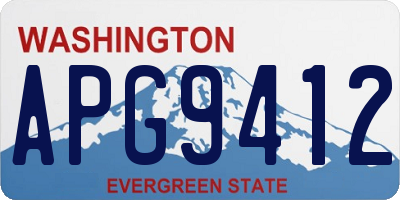 WA license plate APG9412