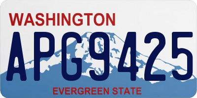WA license plate APG9425