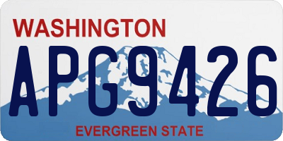 WA license plate APG9426