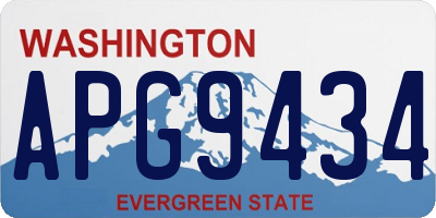 WA license plate APG9434