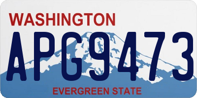 WA license plate APG9473