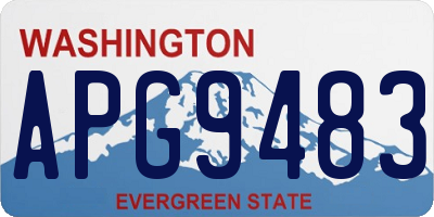 WA license plate APG9483