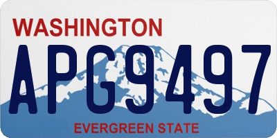 WA license plate APG9497