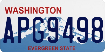 WA license plate APG9498