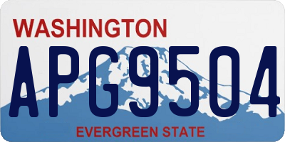 WA license plate APG9504