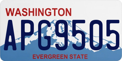 WA license plate APG9505