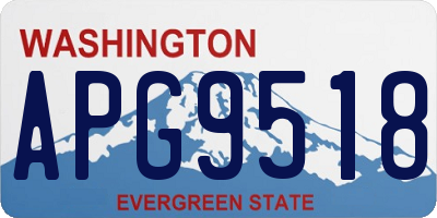 WA license plate APG9518