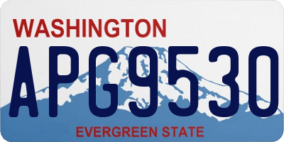 WA license plate APG9530