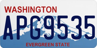 WA license plate APG9535