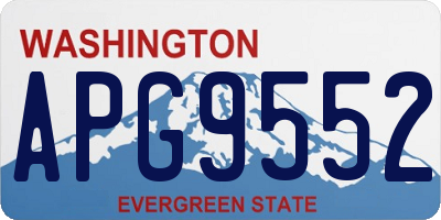 WA license plate APG9552