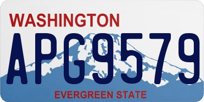 WA license plate APG9579