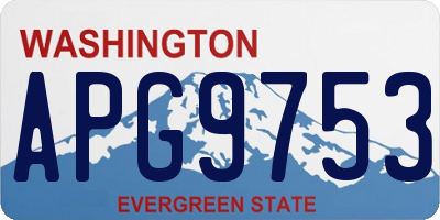 WA license plate APG9753