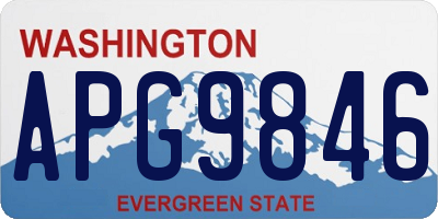 WA license plate APG9846