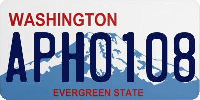 WA license plate APH0108