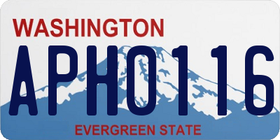 WA license plate APH0116