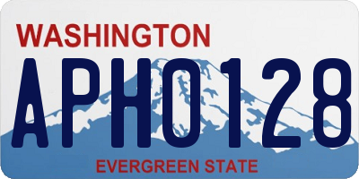 WA license plate APH0128
