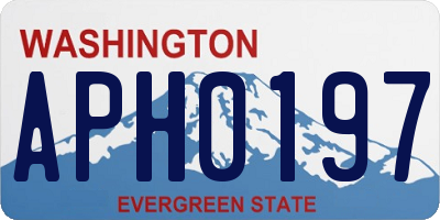 WA license plate APH0197