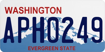 WA license plate APH0249