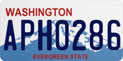 WA license plate APH0286