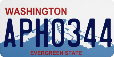 WA license plate APH0344
