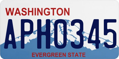 WA license plate APH0345
