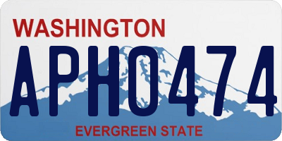 WA license plate APH0474