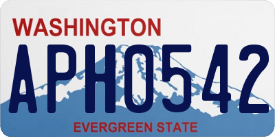 WA license plate APH0542