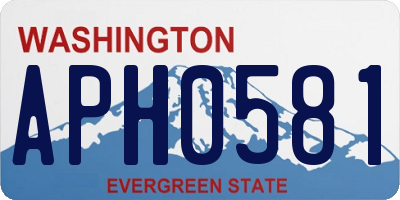 WA license plate APH0581