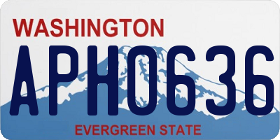WA license plate APH0636