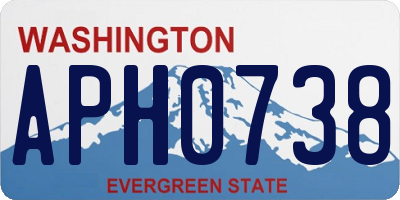 WA license plate APH0738