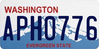 WA license plate APH0776